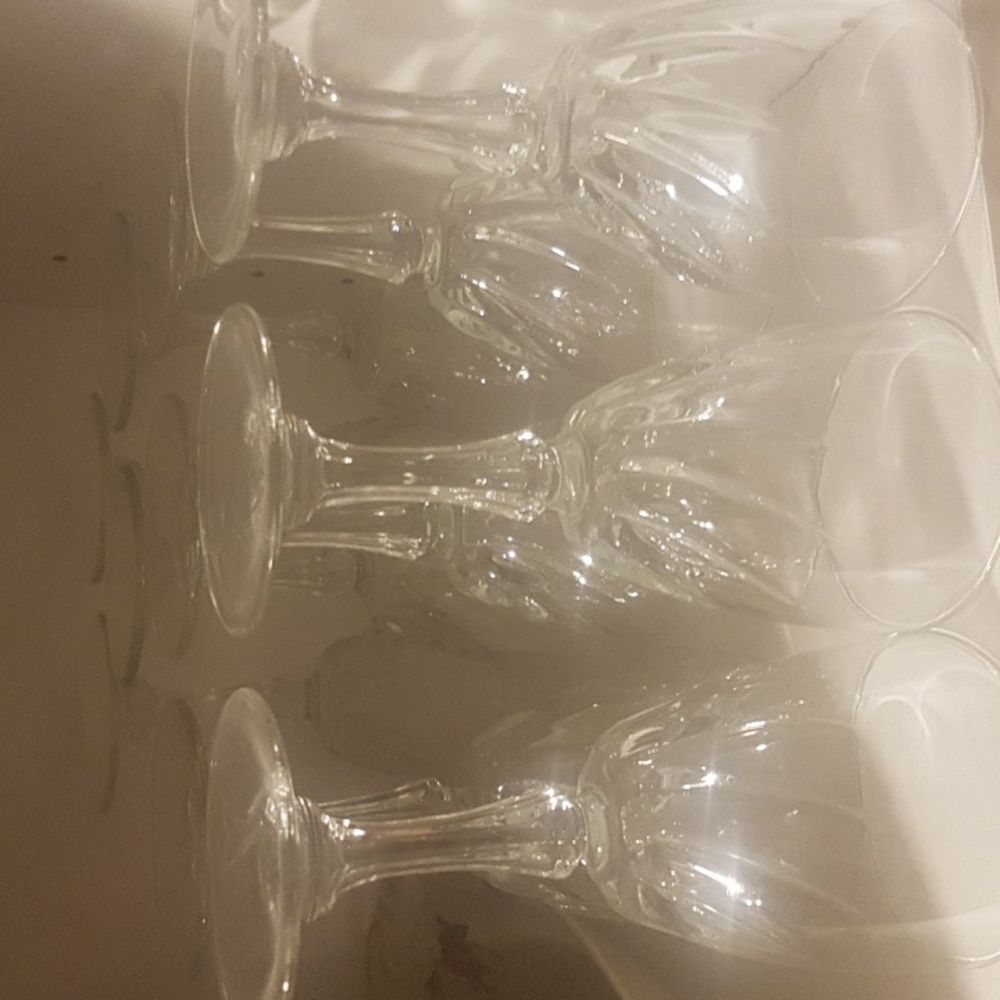 Set of 10 French Crystal(?) Goblets